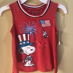 Peanuts 4th of July shirt sz 4t & 5t